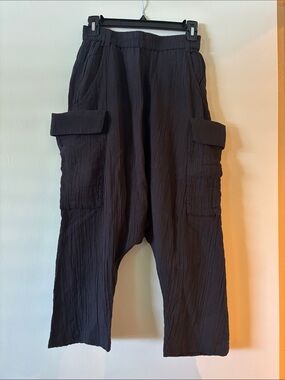 NICHOLAS - Women’s Black Cargo Harem Pants